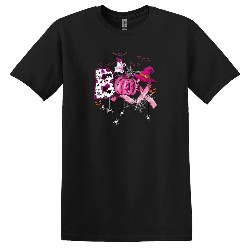 PINK BOO BREAST CANCER AWARENESS t-shirt.